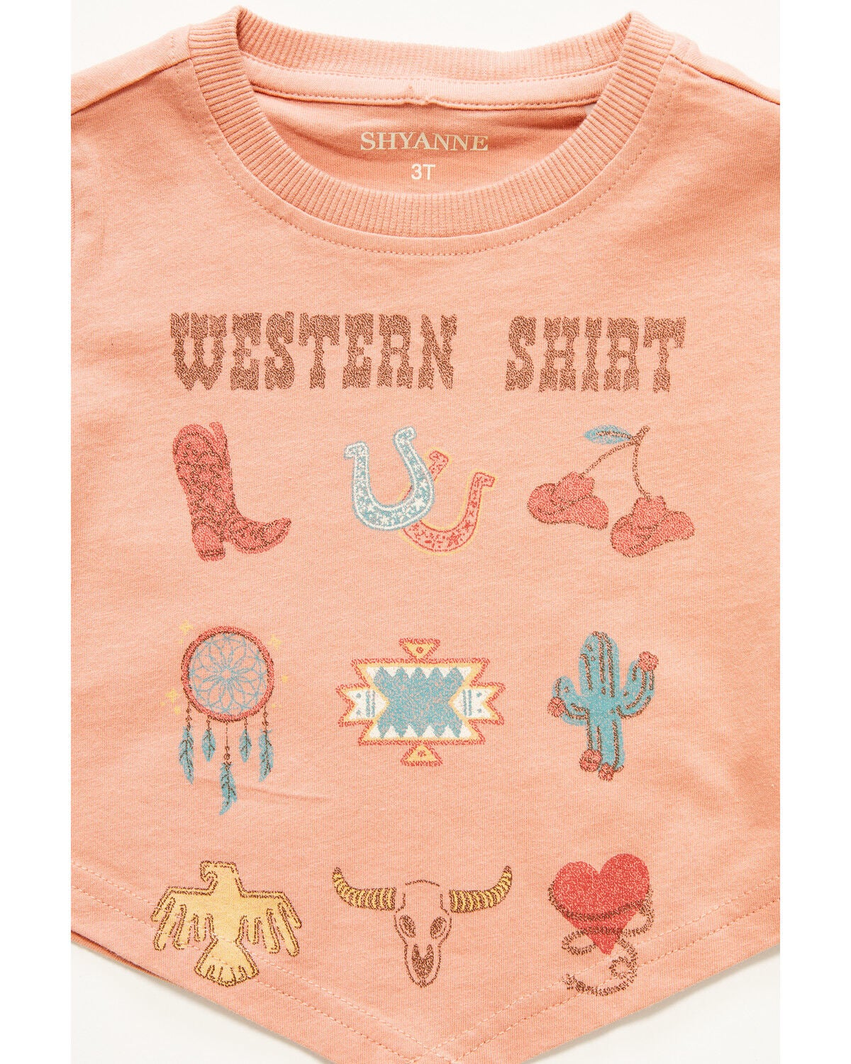 Image #2 - Shyanne Toddler Girls' Western Shirt Short Sleeve Graphic Tee, Rose, hi-res