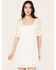 Image #1 - En Creme Women's Allover Crochet Short Sleeve Mini Dress, , hi-res