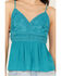 Image #3 - Shyanne Women's Lace Bustier Crinkle Top, Medium Blue, hi-res