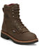Image #1 - Justin Men's Rivot Lace-Up Work Boots - Soft Toe, Brown, hi-res