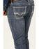 Image #4 - Rock & Roll Denim Men's Rifle Medium Wash Leather Pocket Stretch Straight Skinny Jeans, Medium Wash, hi-res