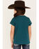 Image #4 - Shyanne Girls' Growing Up Cowgirl Graphic Tee, Deep Teal, hi-res