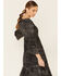 Very J Women's Black Print Tiered Maxi Dress, Black, hi-res