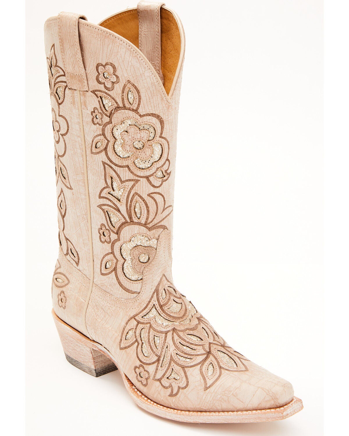 Belle White Western Boots - Snip Toe 