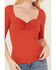 Image #3 - Idyllwind Women's Carson Twist Front Top, Orange, hi-res