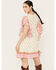 Image #4 - Angie Women's Border Print Mini Dress, Ivory, hi-res