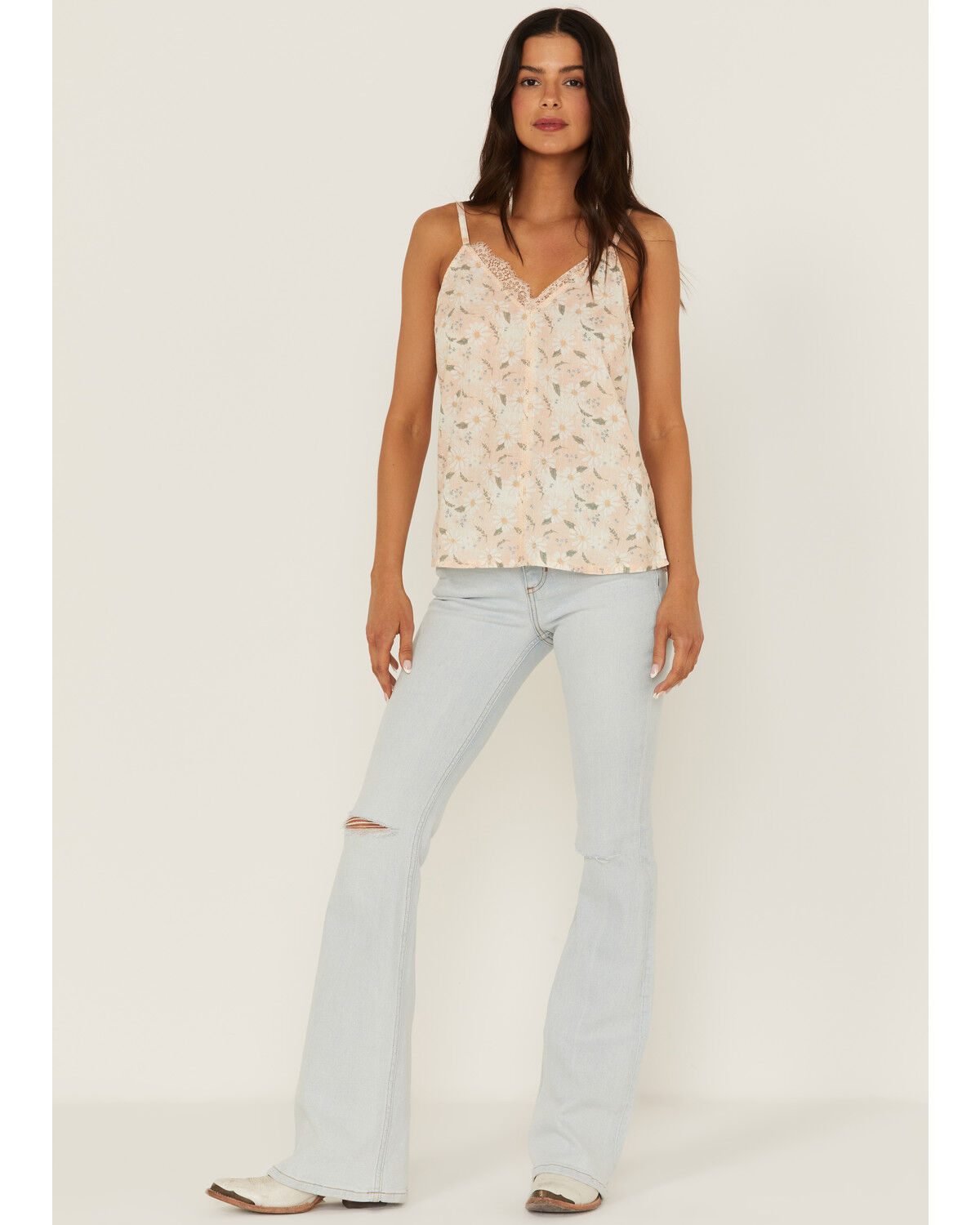 Image #3 - Idyllwind Women's Little Lace Tank Top, Blush, hi-res