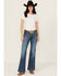 Image #1 - Wrangler Retro Women's Bessie Dark Wash High Rise Trouser Denim Jeans , Dark Wash, hi-res