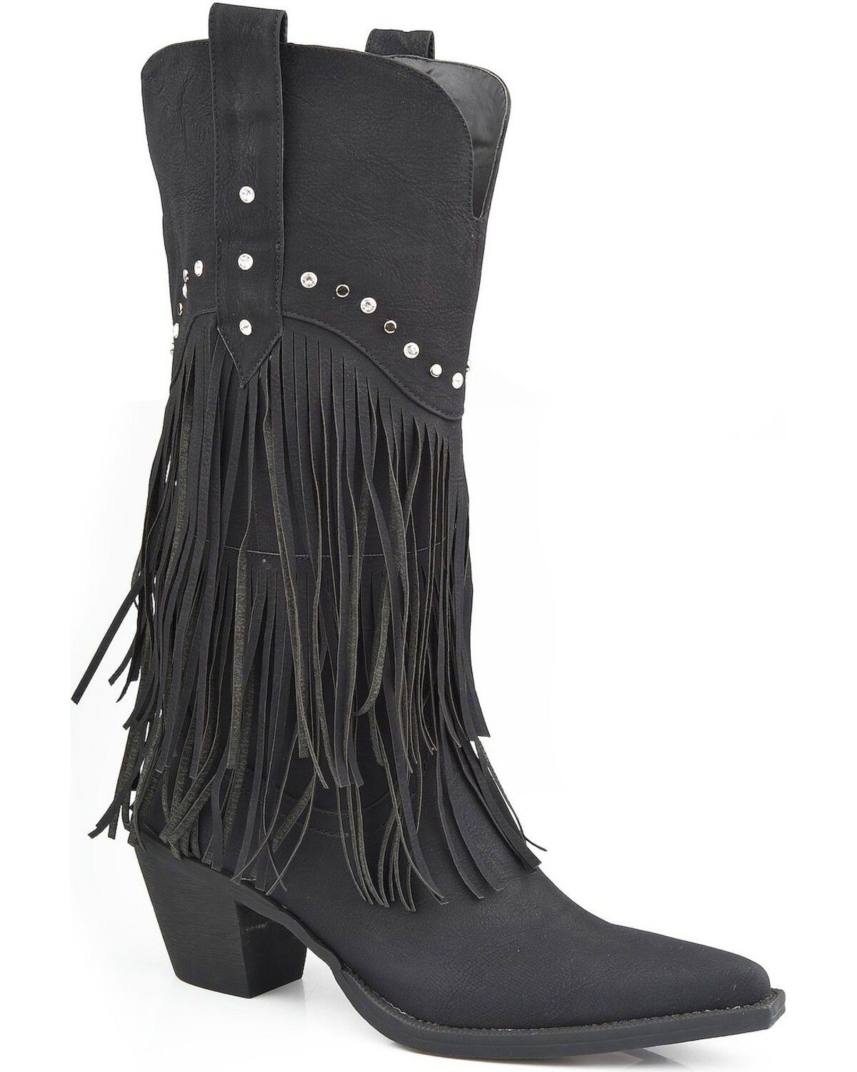black rhinestone cowboy boots