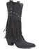 Image #1 - Roper Women's Rhinestone Fringe Western Boots - Snip Toe, Black, hi-res