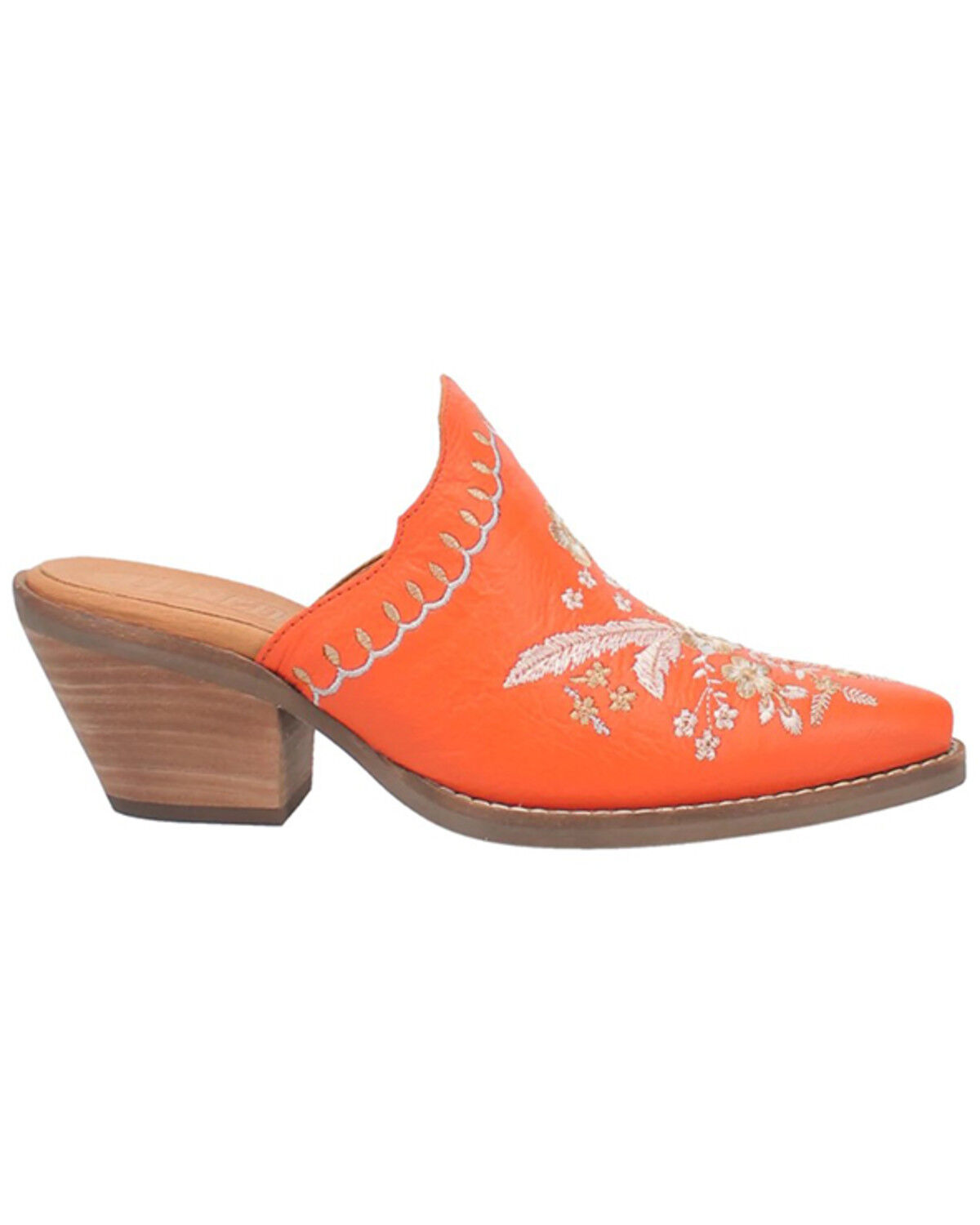 Image #2 - Laredo Women's Wildflower Mules - Snip Toe, Orange, hi-res