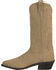 Old West Roughout Suede Cowboy Boots - Medium Toe, Natural, hi-res