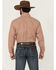 Image #4 - Cinch Men's Geo Print Long Sleeve Button-Down Western Shirt, Orange, hi-res