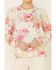 PJ Salvage Women's Happy Blooms Floral Print Long Sleeve Top , Oatmeal, hi-res