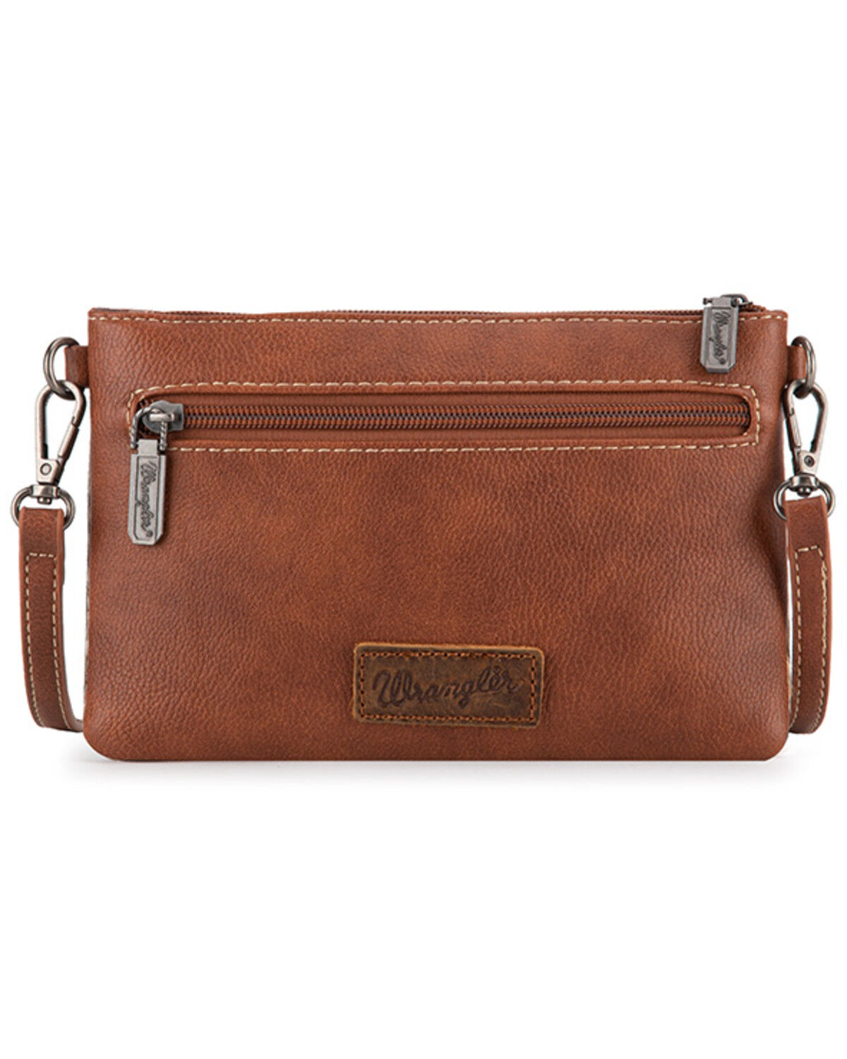 Image #2 - Wrangler Women's Cowhide Clutch, Brown, hi-res