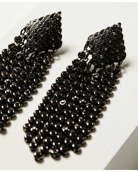 Image #2 - Shyanne Women's Enchanted Forest Diamond Chain Fringe Earrings, Pewter, hi-res