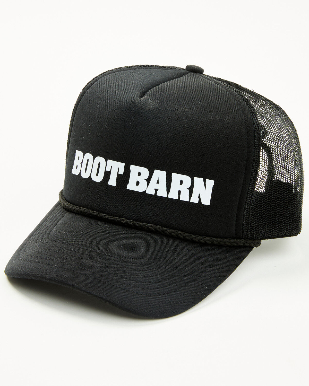 Image #1 - Boot Barn Men's Logo Trucker Cap, Black, hi-res