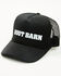 Image #1 - Boot Barn Men's Logo Trucker Cap, Black, hi-res