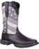 Image #1 - Durango Men's Rebel Faded Flag Western Performance Boots - Broad Square Toe, Black, hi-res
