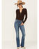 Image #1 - Cleo & Wolf Women's Barnes High Rise Bootcut Stretch Jeans , Medium Wash, hi-res