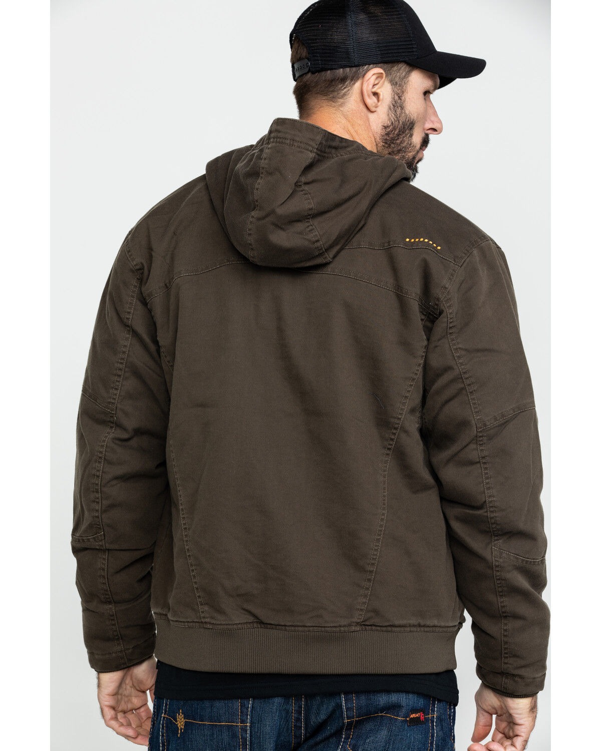 Image #2 - Ariat Men's Wren Rebar Washed Dura Canvas Insulated Work Coat - Big & Tall, Loden, hi-res