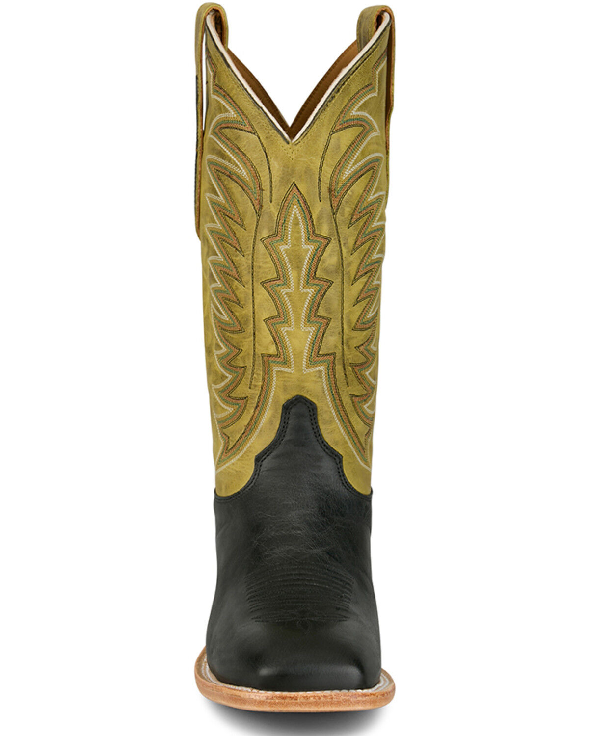 Image #4 - Justin Men's Burchett Western Boots - Broad Square Toe, Black, hi-res