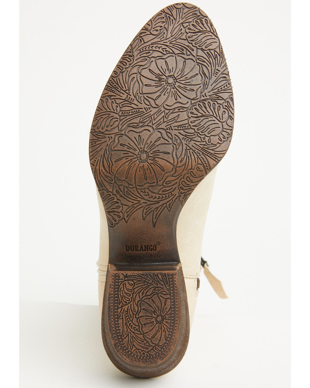 Image #7 - Durango Women's Crush Western Booties - Round Toe, Ivory, hi-res