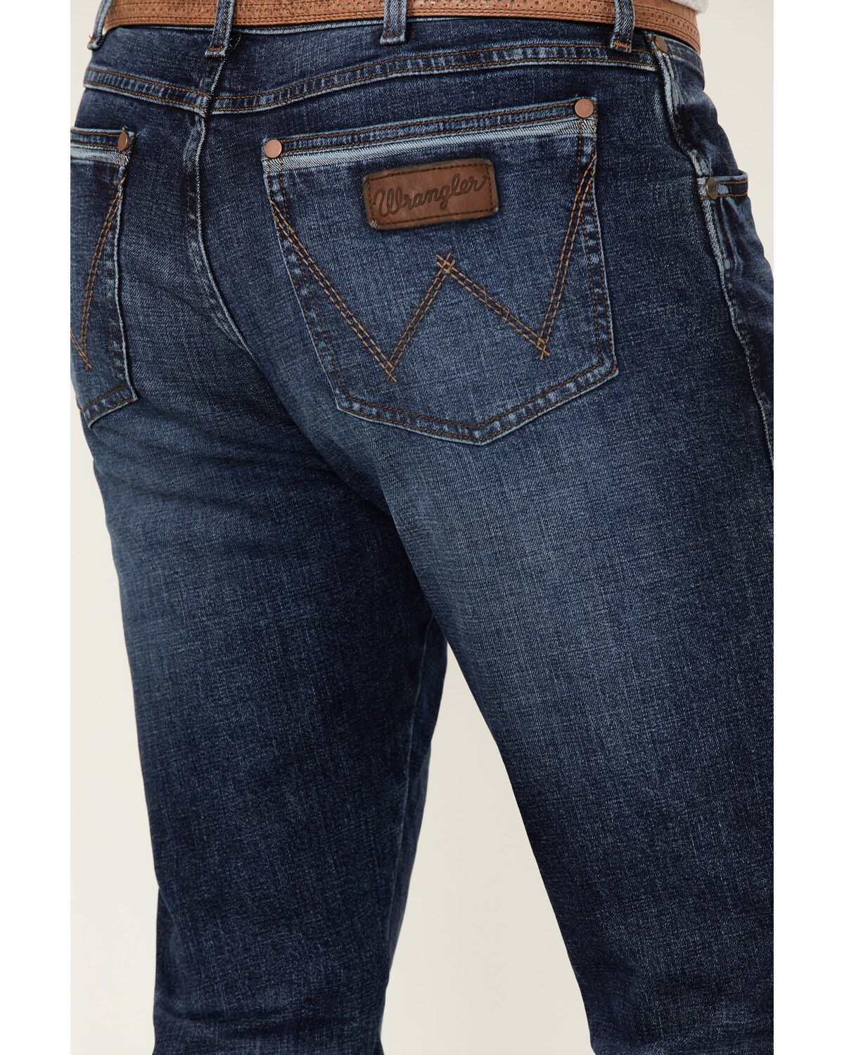 Image #4 - Wrangler Retro Men's Eastbrook Dark Wash Stretch Slim Bootcut Jeans, Dark Wash, hi-res