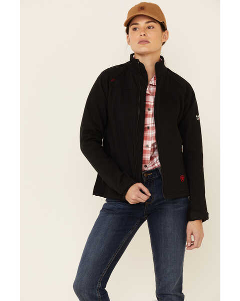 Image #1 - Ariat Women's FR Platform Jacket, Black, hi-res