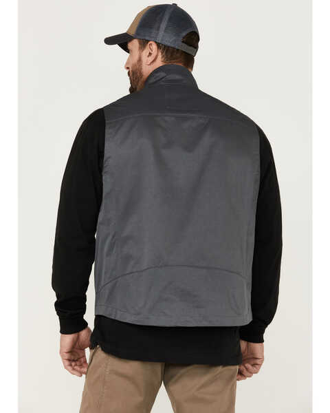Image #4 - Brothers and Sons Men's Solid Baby Twill CC Zip-Front Vest , Charcoal, hi-res