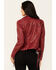 Image #4 - Mauritius Leather Women's Embellished Stars Leather Moto Jacket, Red, hi-res