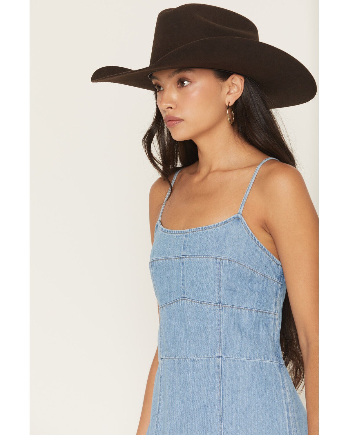 Image #2 - Wrangler Retro Women's Medium Wash Sleeveless Denim Maxi Dress, Medium Wash, hi-res