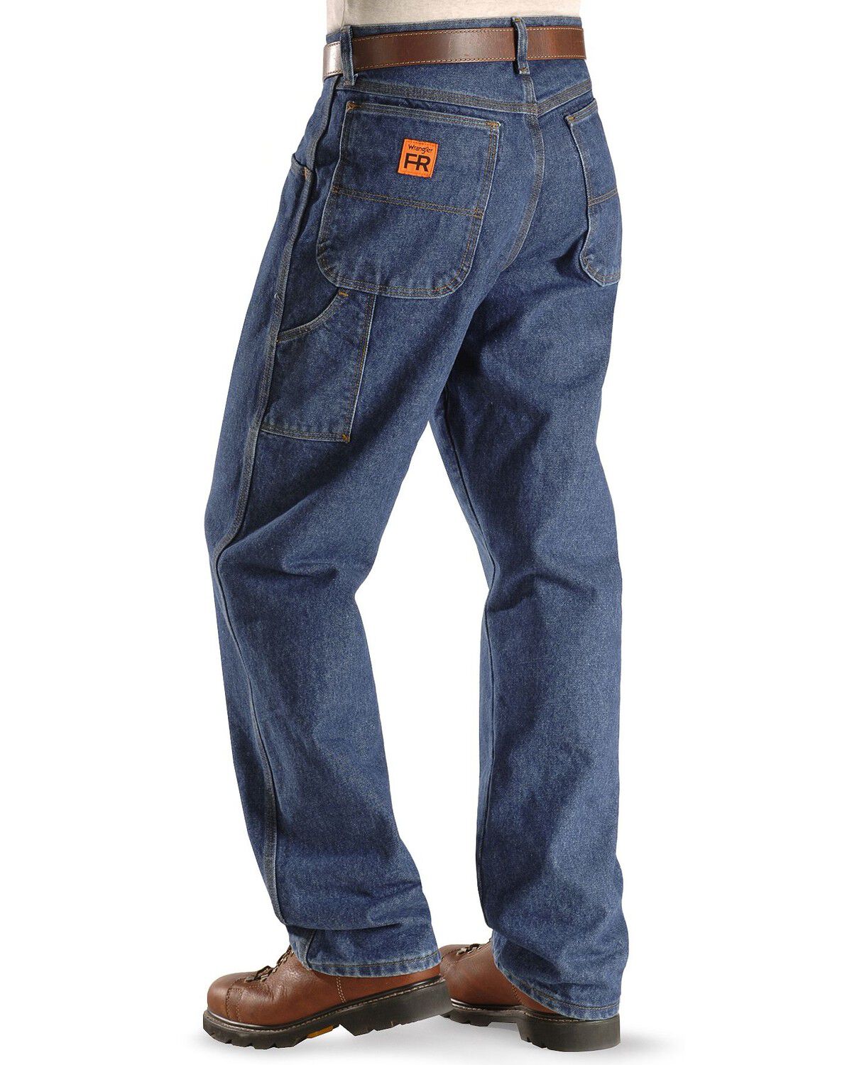 Image #2 - Wrangler Men's Riggs FR Carpenter Relaxed Fit Work Jeans, Indigo, hi-res