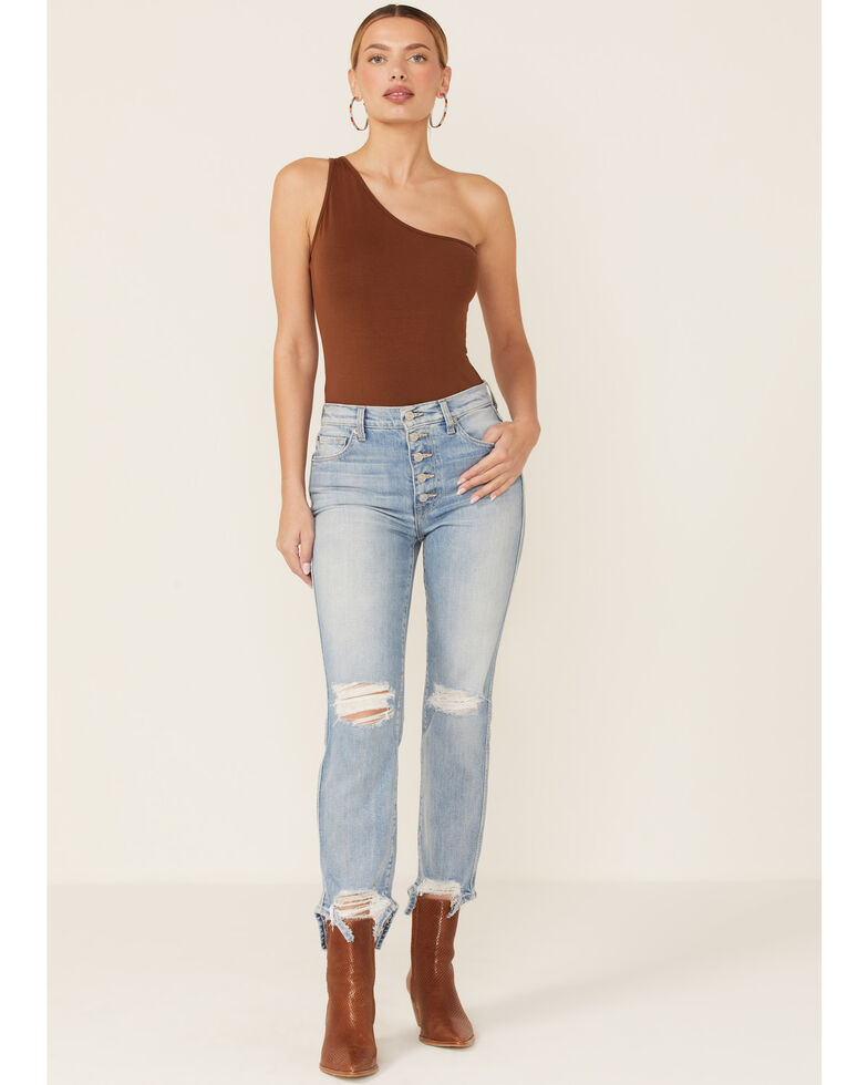 7 For All Mankind Women's High Rise Crop Denim Jeans, Blue, hi-res