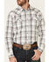 Cody James Men's Watermark Large Plaid Long Sleeve Snap Western Shirt , White, hi-res