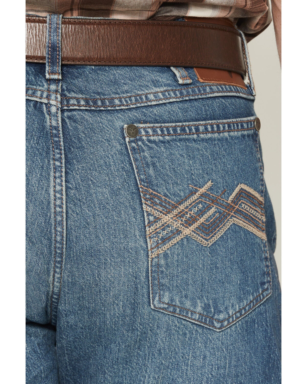 Image #4 - Wrangler 20X Men's Montana Medium Wash Vintage Bootcut Stretch Denim Jeans, Medium Wash, hi-res