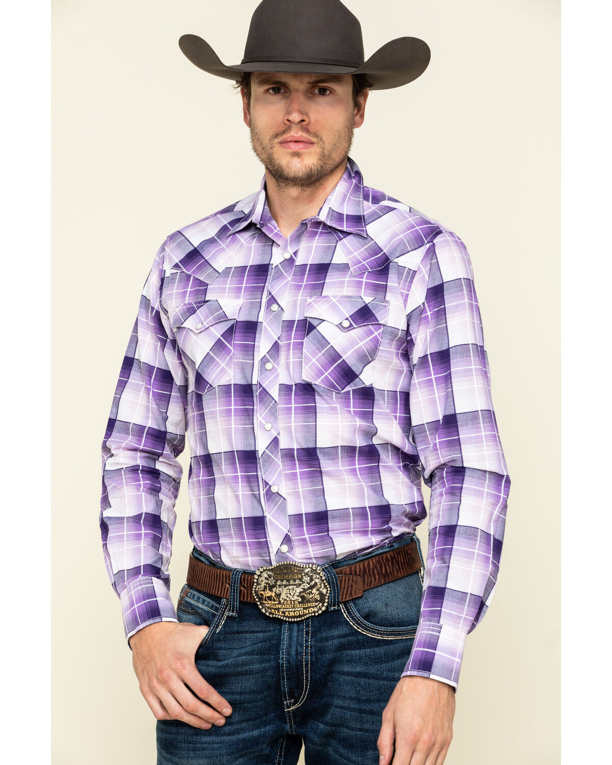 Wrangler purple shirt clearance