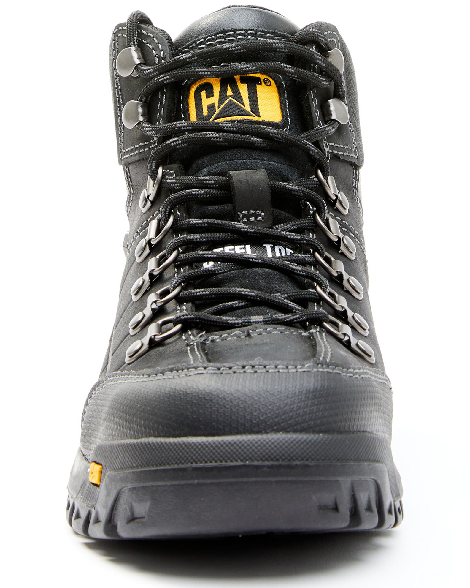 Image #4 - CAT Men's Threshold Waterproof Work Boots - Steel Toe, Black, hi-res
