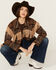 Image #1 - Vocal Women's Tweed Plaid Print Fringe Jacket , Brown, hi-res