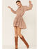 En Creme Women's Floral Ruffle Front Dress, Blush, hi-res
