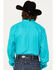 Image #4 - RANK 45® Men's Solid Long Sleeve Button-Down Snap Shirt, Teal, hi-res