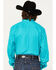 Image #4 - RANK 45® Men's Solid Long Sleeve Button-Down Snap Shirt, Teal, hi-res