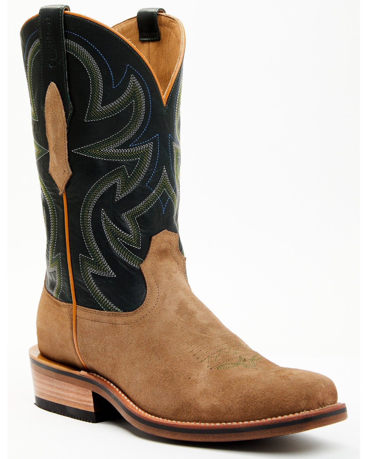 RANK 45&reg; Men's Archer Roughout Western Boots - Square Toe, Forest Green, hi-res