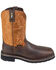 Image #2 - Justin Men's Actuator Western Work Boots - Composite Toe, Brown, hi-res