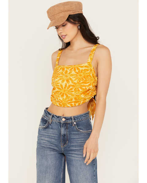 Image #1 - Free People Women's All Tied Up Top, Yellow, hi-res