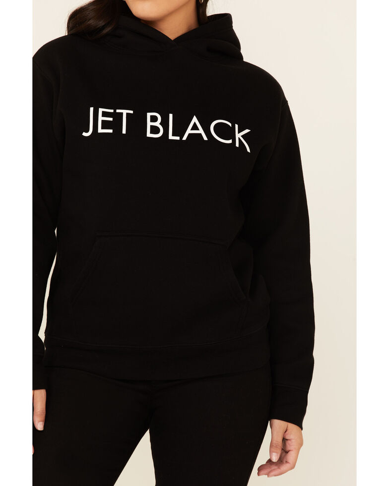 Brunette The Label Women's Black Jet Black Graphic Hoodie, Black, hi-res