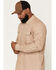 Image #2 - Hawx Men's Solid Long Sleeve Button-Down Work Shirt - Big, Khaki, hi-res