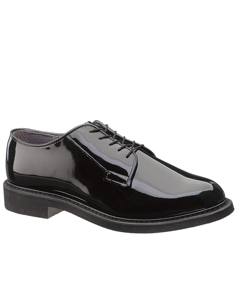Bates Men's High Gloss Oxford Shoes, Black, hi-res