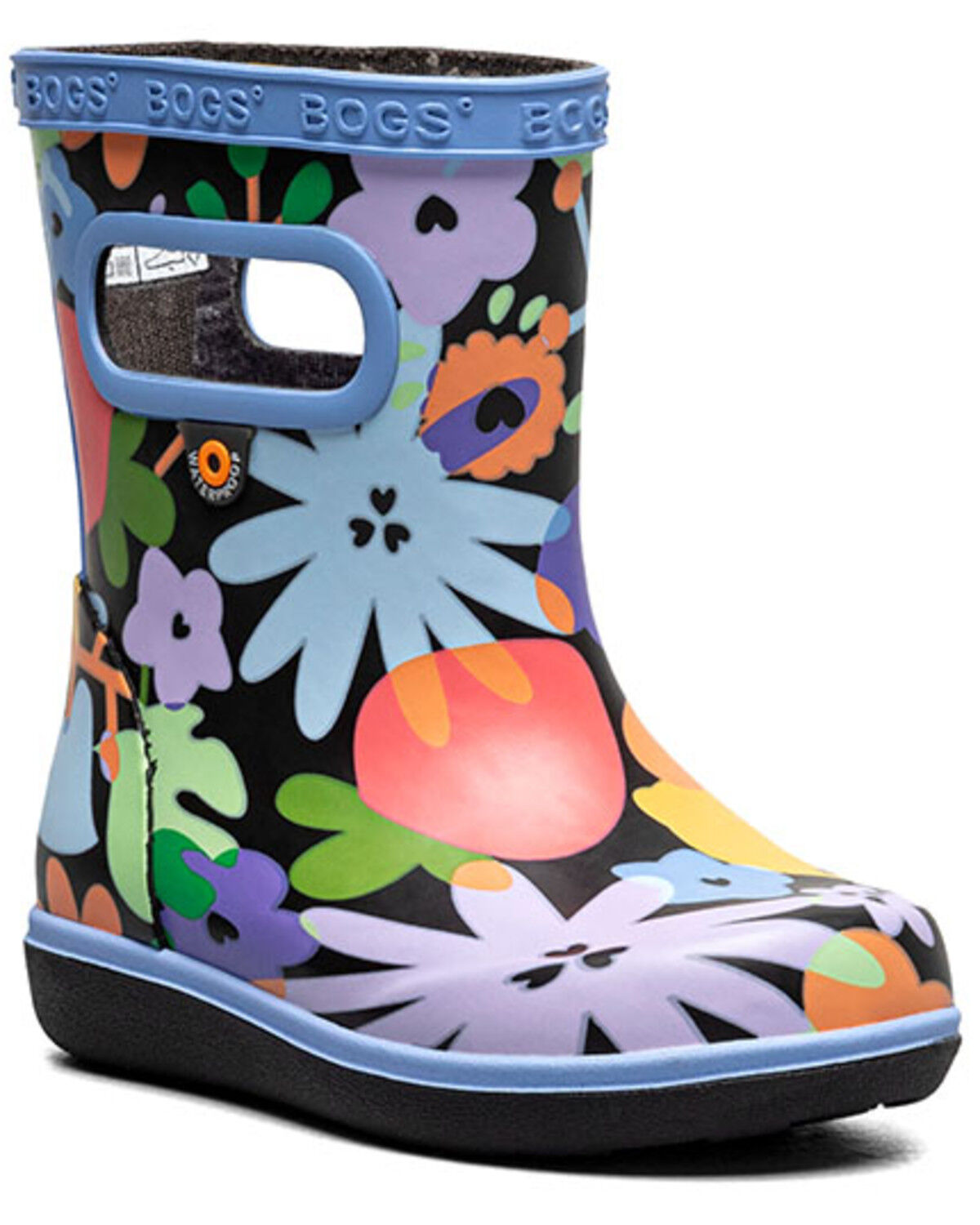 Image #1 - Bogs Toddler Girls' Skipper II Overlap Flowers Rain Boots, Multi, hi-res