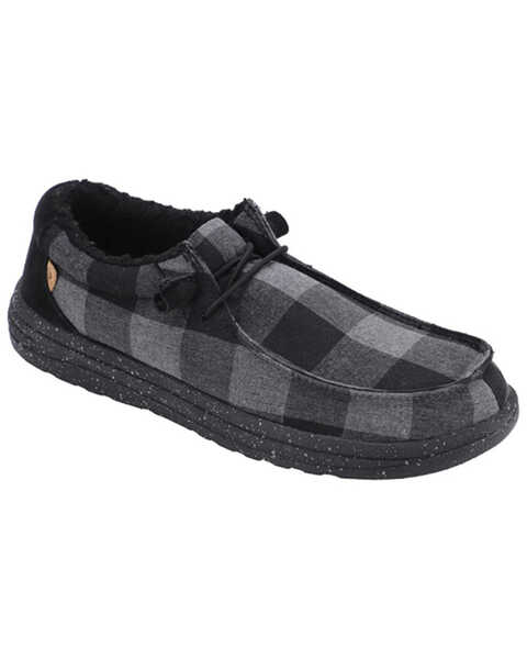 Lamo Footwear Men's Samuel Slip-On Casual Shoes - Moc Toe , Black, hi-res